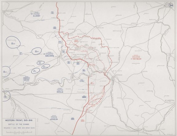 Somme 1916 Map